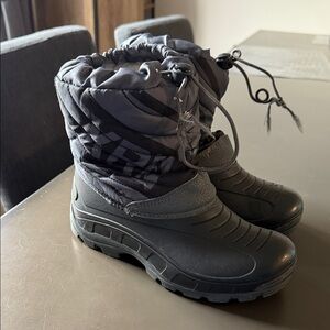 Kids Waterproof Snow Boots - Black